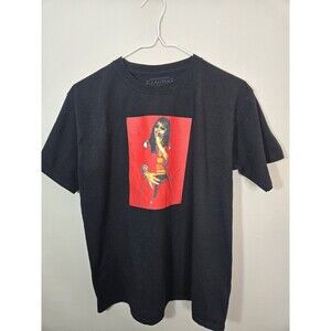 Ripple Junction Aaliyah Black Graphic T-Shirt XS R&B Soul Music